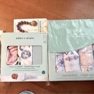 Aden & Anais Bundle (Blankets/Swaddles/Pacifier clips)